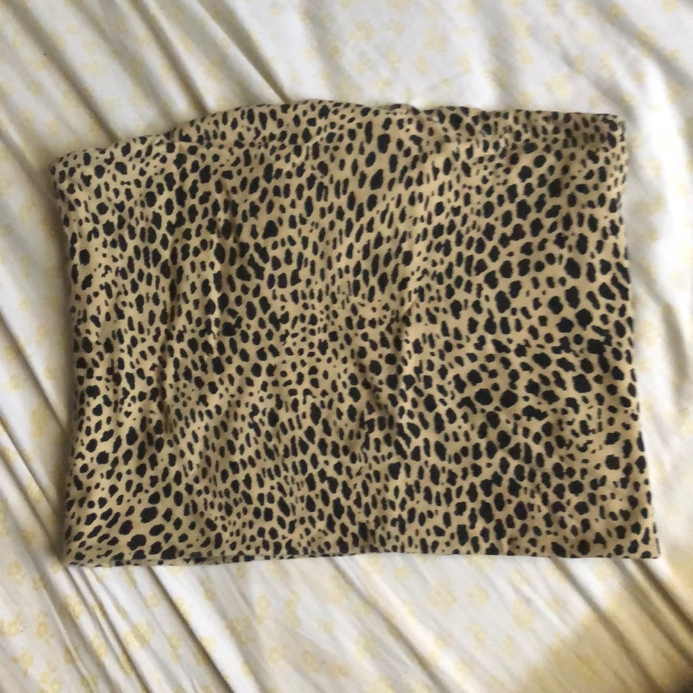 Cheetah print tube top